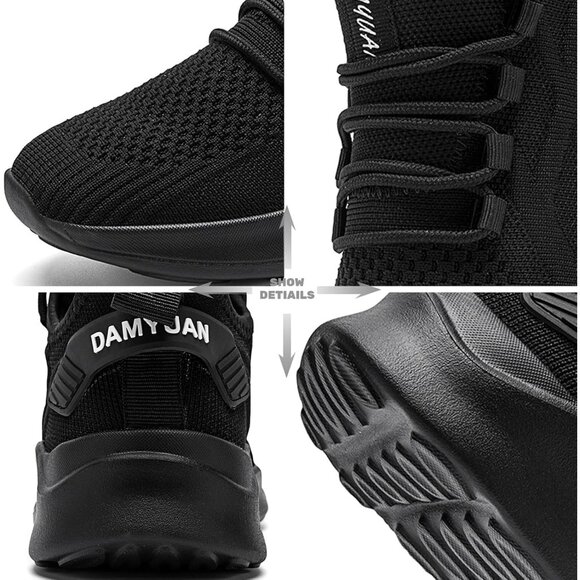 Brand New Women Black Ethylene Vinyl Acetate ZMBCYG Running Walking Sneakers - Picture 5 of 9